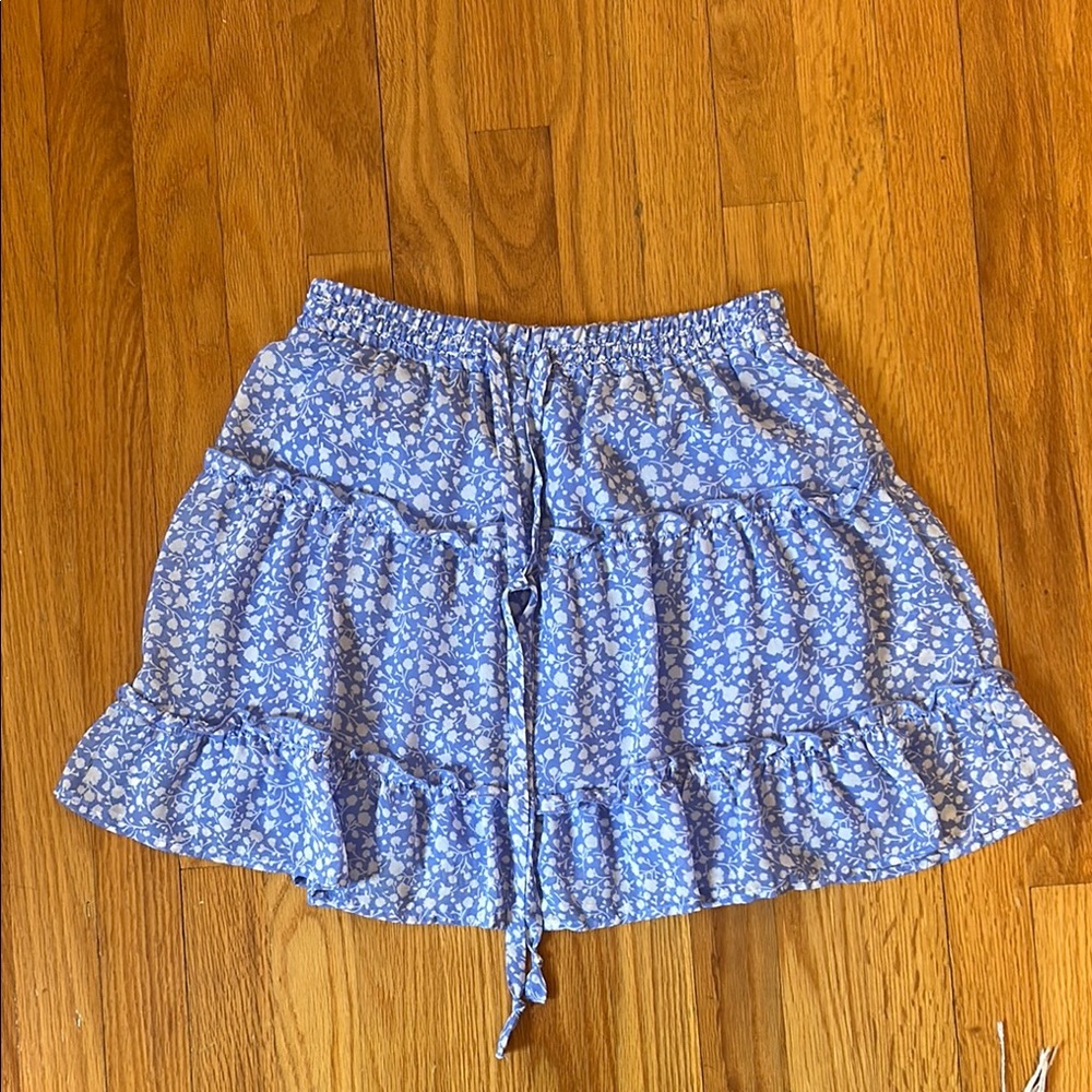 Sienna Sky Periwinkle Floral Mini Skirt